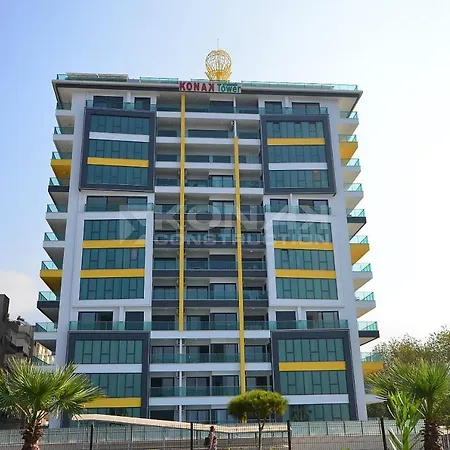 Flat On The First Line With Sea View In Konak Tower 公寓 *